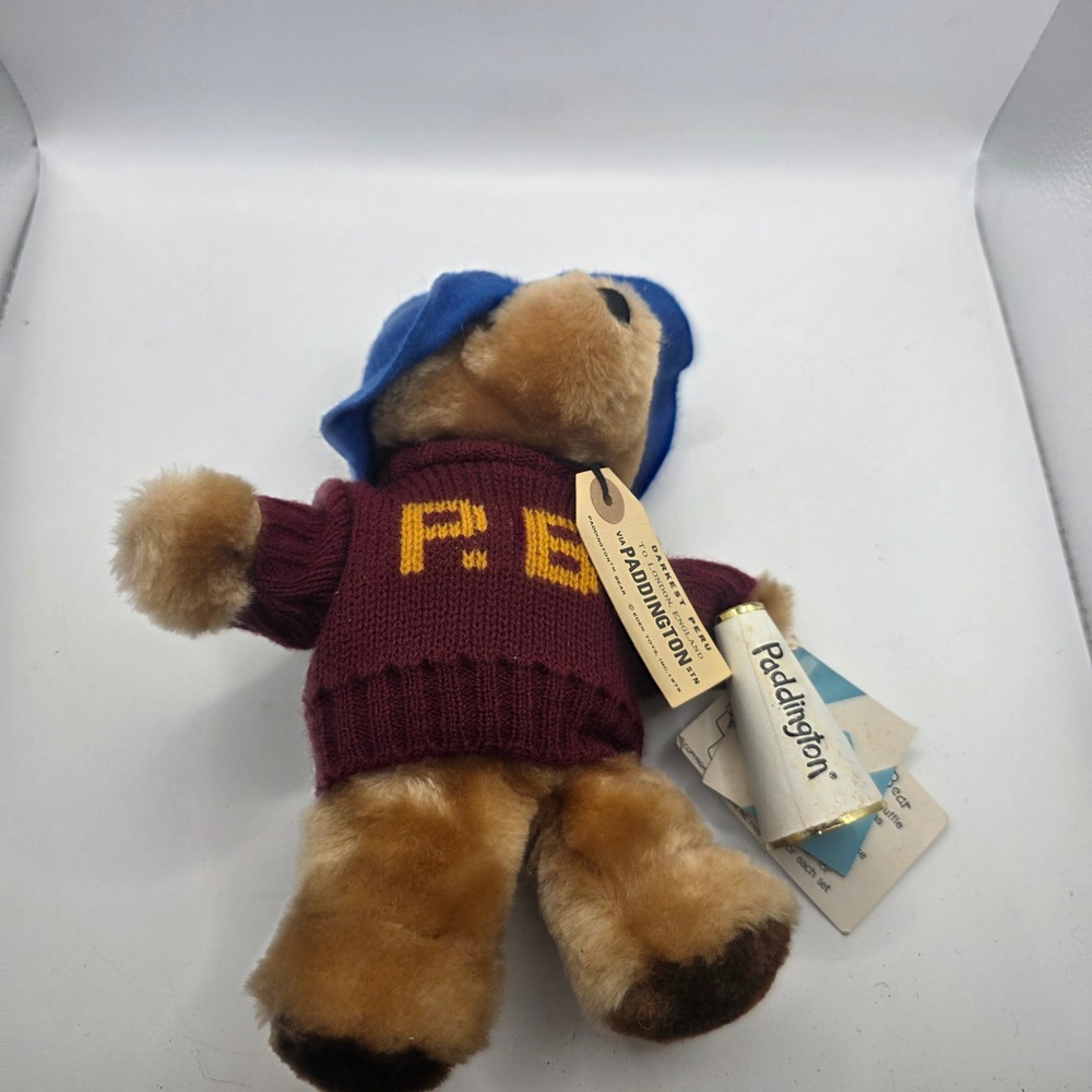 Vintage 1986 Eden Toys Paddington Bear Plush with Tags & Megaphone 32926
